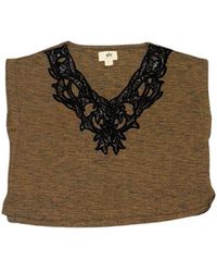 Collected Xx - Leather Bloom Crop Top - Lyst