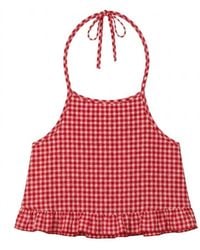 Montce - Micro Gingham Brooklyn Cropped Top - Lyst