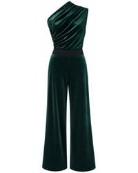 Me & Thee - Off The Wall Velvet Jumpsuit - Lyst