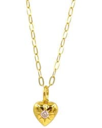 1610Istanbul - Mini Heart Swarovski Necklace - Lyst