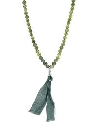 Anchor and Crew - Jade Luke, Stone & Cotton Voile Skinny Necklace X Wrap Bracelet - Lyst
