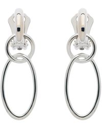Emma Holland Jewellery - Platinum Double Hoop Clip On Earrings - Lyst