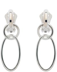 Emma Holland Jewellery - Platinum Double Hoop Clip On Earrings - Lyst
