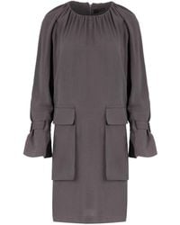 Conquista - Dark Pocket Detail Tencel Dress - Lyst