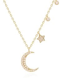 Luna Charles - Ariya Moon & Star Charm Necklace - Lyst