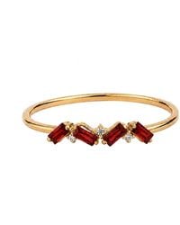Belinda Jewelz - Garnet Full Baguette Birthstone Ring - Lyst