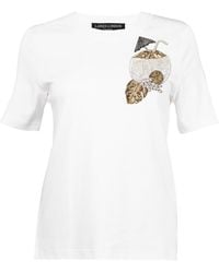 House of Laines London - Laines Couture Embellished Pina Colada T-Shirt - Lyst