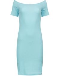 Conquista - Ribbed Cotton-Blend Off-Shoulder Dress - Lyst