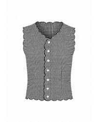 Montce - Micro Gingham Scalloped Vest - Lyst
