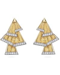 Augustine Jewels - Art Deco Fan Diamond Earrings - Lyst