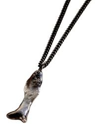 Posh Totty Designs - Small Oxidised Sterling Fortune Fish Necklace - Lyst