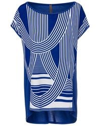 Conquista - Print Top With Rounded Hemline - Lyst