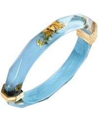 Gold & Honey - 24K Leaf Lucite Bangle - Lyst