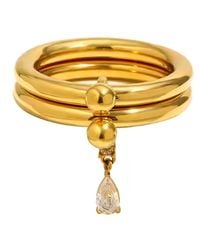 Olivia Le - Stacked Layered Jewel Charm Ring - Lyst