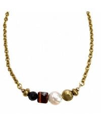 Rachel Nathan - Meridain Tiger's Eye & Pearl Necklace - Lyst