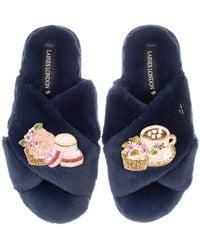 Laines London - Classic Laines Slippers With Mother's Day Macaroon Brooches - Lyst