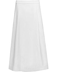 Audrey Vallens - Neutrals Selene Twill Skirt - Lyst