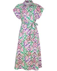 Lalipop Design - Multi-Color Pattern Print Cotton Shirt Dress - Lyst