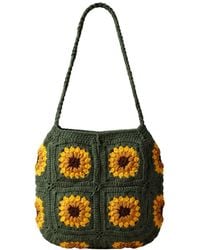 Ana Chic - Sunflower Granny Square Handmade Crochet Shoulder Bag - Lyst