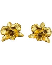 The Pink Reef - French Orchid Earrings - Lyst