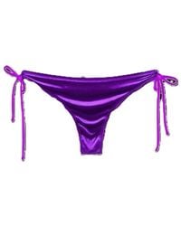Brasini Swimwear - Copa Tie Side Thong Bikini Bottom - Lyst