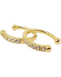 Harfi - Dainty Ear Cuff Paved Conch Hoops No Piercing Required - Lyst