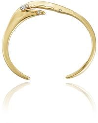 Rare Matters Jewelry - Golden Ripple Cuff Bangle Bracelet - Lyst