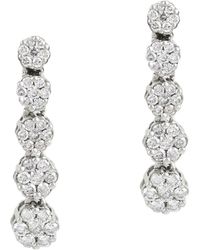 Artisan - Diamond Cluster Drop Earrings - Lyst