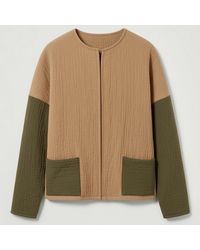 Italia A Collection - Neutrals The Khaki Crew Jacket - Lyst