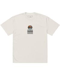 Anchor and Crew - Neutrals Faded Bone Panoramic Peaks Explore Co. Oversized Cotton T-Shirt - Lyst