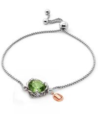 Unaloe - Coleus Sterling Bracelet With Zirconia – Adjustable Nature-Inspired Jewelry - Lyst
