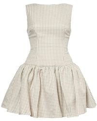 Amy Lynn - Twiggy Pure Cotton Gingham Check Mini Dres - Lyst