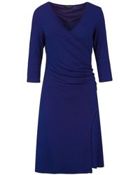 Conquista - Electric Faux Wrap Dress In Sustainable Fabric - Lyst