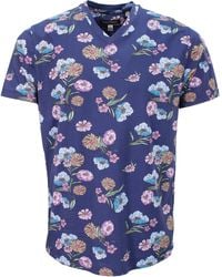 lords of harlech - Maze Spaced Floral V-Neck Tee - Lyst
