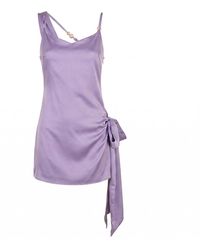 Clerestory - Naiome Pearl Embellished Open Back Mini Dress - Lyst