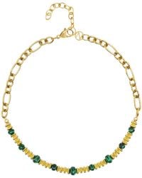 Nialaya - Chain Choker With Malachite - Lyst