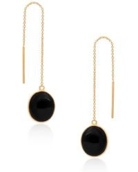 Preeti Sandhu - Natural Onyx Threader Earrings - Lyst