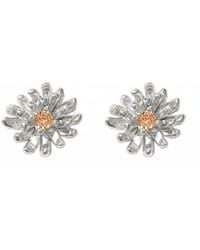 Harfi - Citrine November Birthstone Chrysanthemum Birthflower Sterling Stud Earrings - Lyst