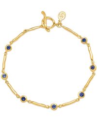 Dower & Hall - Sapphire Dewdrop Link Bracelet - Lyst
