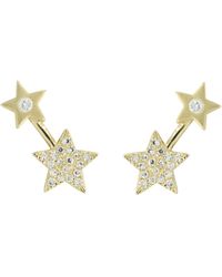 KAMARIA - Double Star Diamond Studs - Lyst