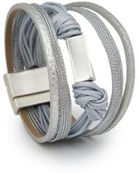 Saachi - Rectangle Charm Cord Bracelet - Lyst