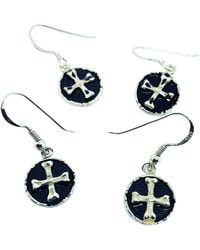 Tg-Jewellery by Tamara Gervasio - Medaglie Bones Skull Earrings – Sterling With Enamel - Lyst