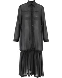Silvia Serban - Frill Shirt Dress - Lyst