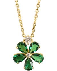 Juvetti - Florea Necklace Emerald & Diamond - Lyst