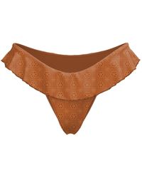 Blackbough Swim - Makayla Frilled Cheeky Bottoms Caramel Eyelet - Lyst