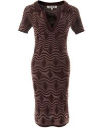 Fully Fashioning - Lisette Geometric Pattern Polo Dress - Lyst