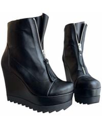 Adrenaline Fashion - Handcrafted Leather Wedge Ankle Boots With Zipper – Genuine Leather Designer Handmade Boots - Lyst