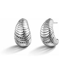 Gold & Honey - Textured Teardrop Stud Earrings - Lyst