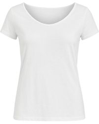 Conquista - Classic Cotton T-Shirt With Scoop Neck - Lyst