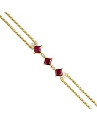 Juvetti - Forma Bracelet Set With Ruby & Diamond - Lyst